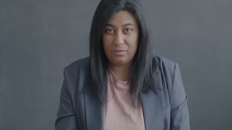 woman showing disapproval