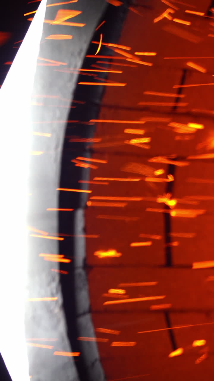 Pattern sparks flying over. Texture wallpaper flying effect. Vertical video