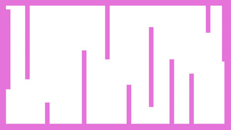 animación de múltiples líneas móviles rosadas en fondo blanco