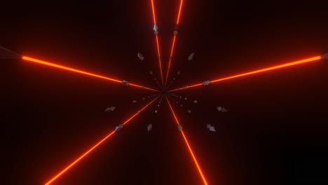 abstract glowing tunnel with arrows