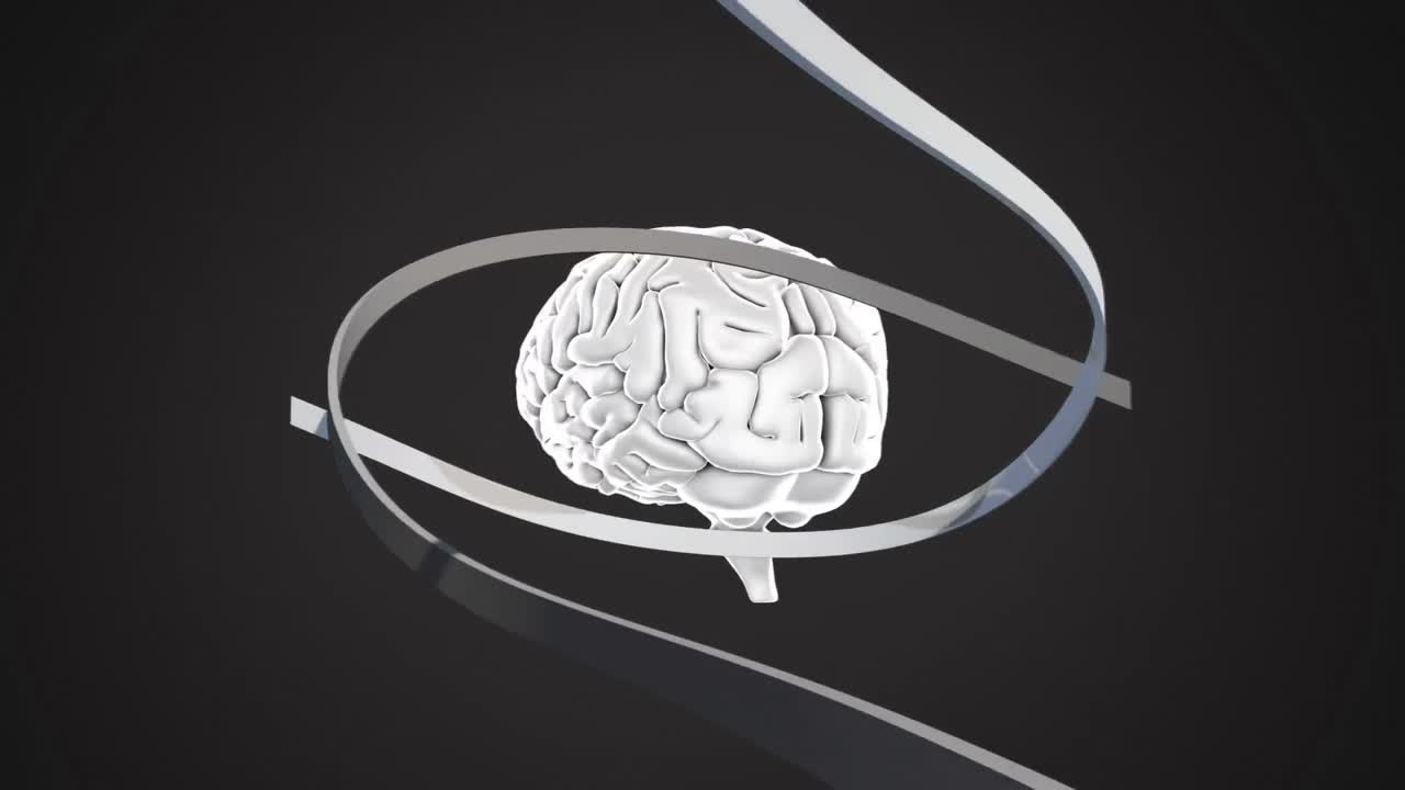 Digital brain with ribbons