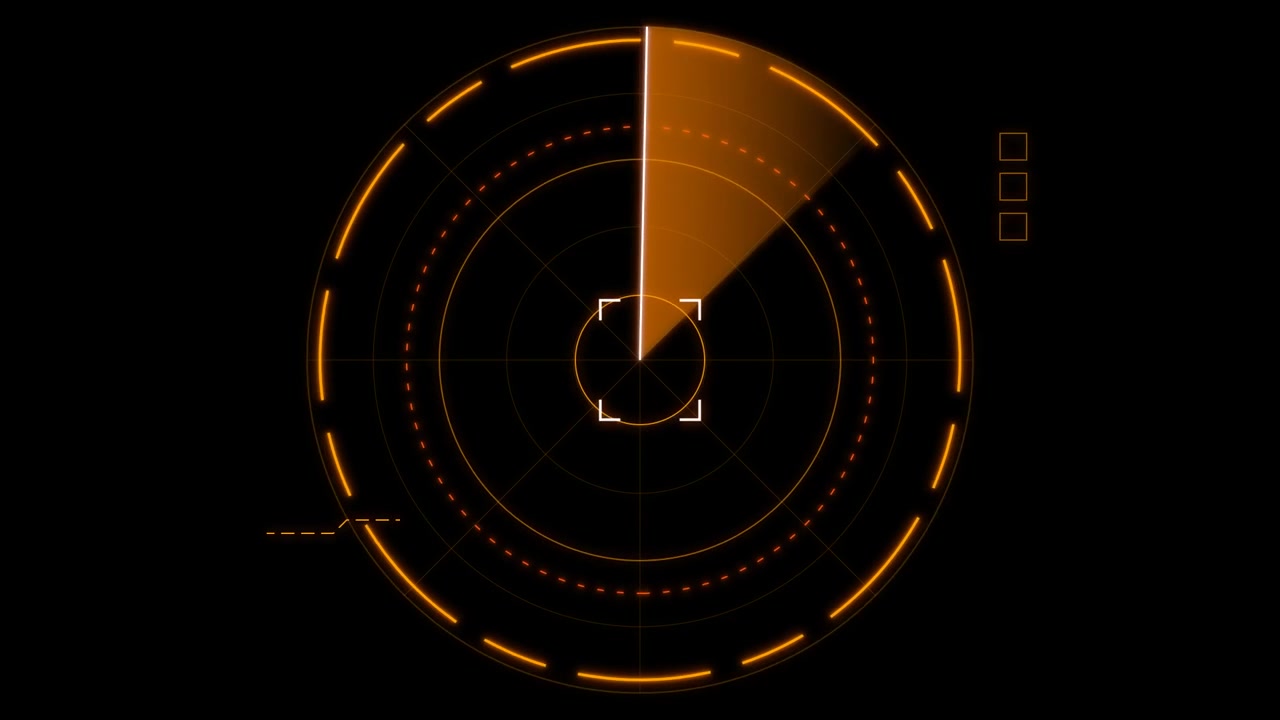 Interfaccia di Scansione dello Schermo Radar Digitale con Fascio Rotante