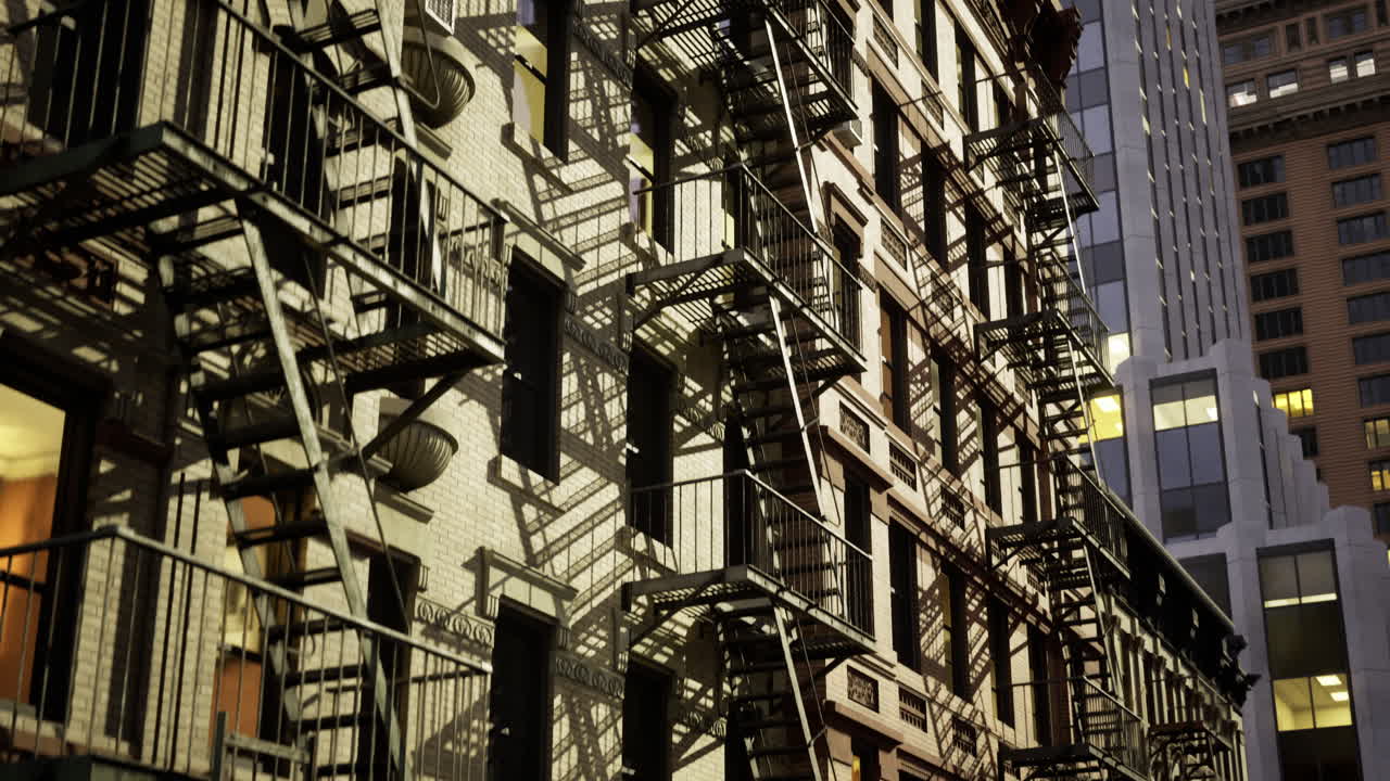 Urban architecture reveals hidden stories in a bustling metropolis at dusk