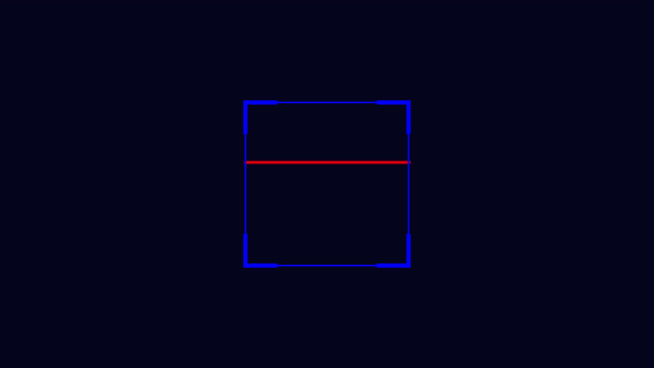 Abstract Geometric Animation of Blue Rectangle and Moving Red Line