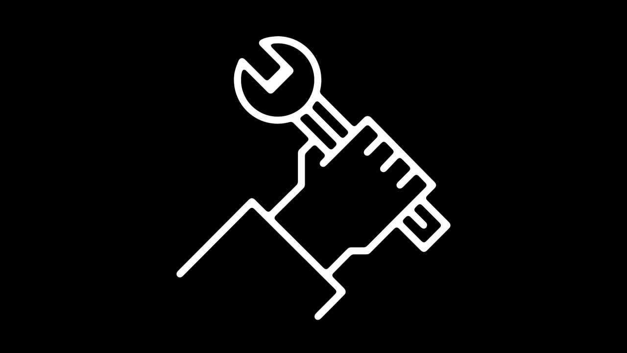 노동자 노동조합 라인 아이콘 애니메이션과 알파