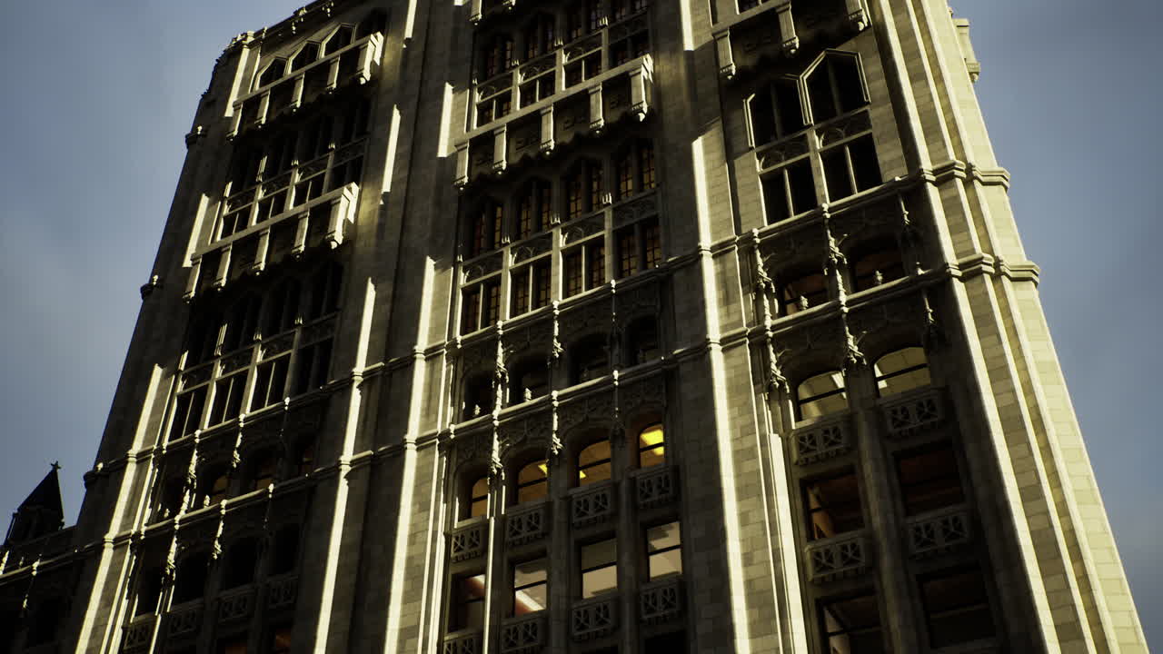 Architectural beauty of historic building with intricate design at dusk