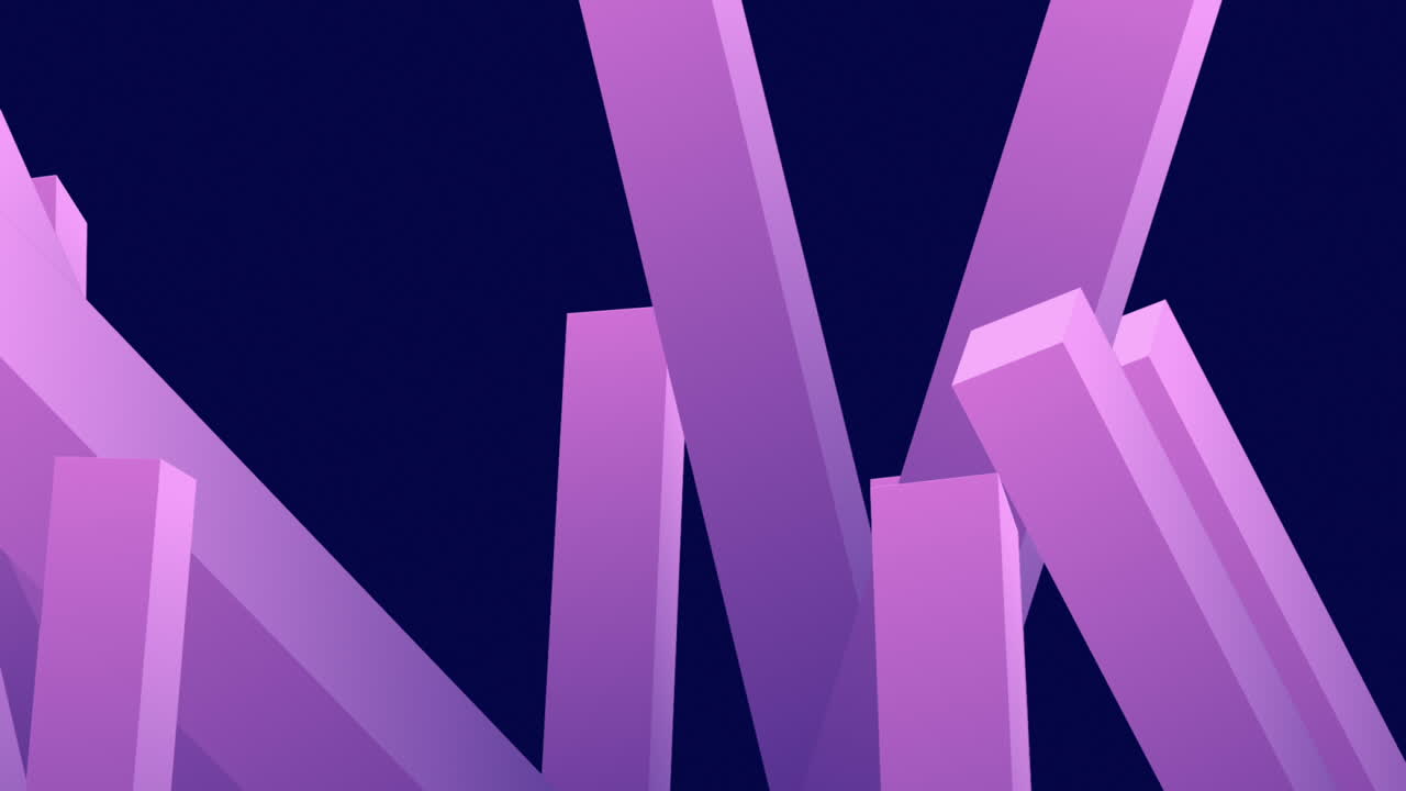 Dynamic Abstract Background with Moving Purple Rectangular Prisms