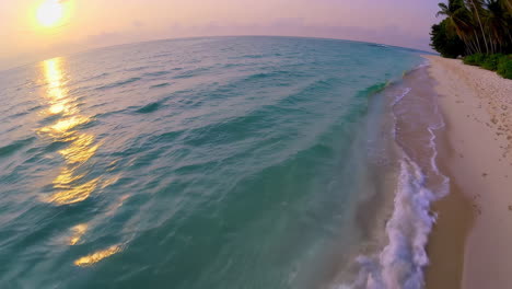 sunrise or sunset on a tropical beach