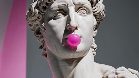 david with a bubble gum