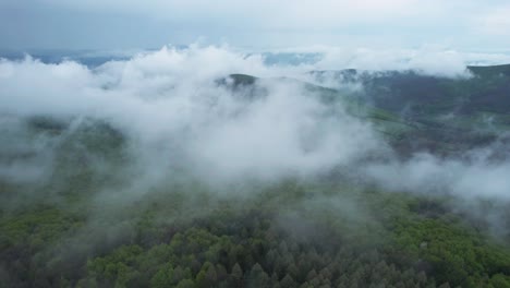 the foggy aerial view of banska bystrica is a perfect representation of the serene and peaceful beauty of the slovakian landscape, perfect for looking to capture the unique and tranquil atmosphere