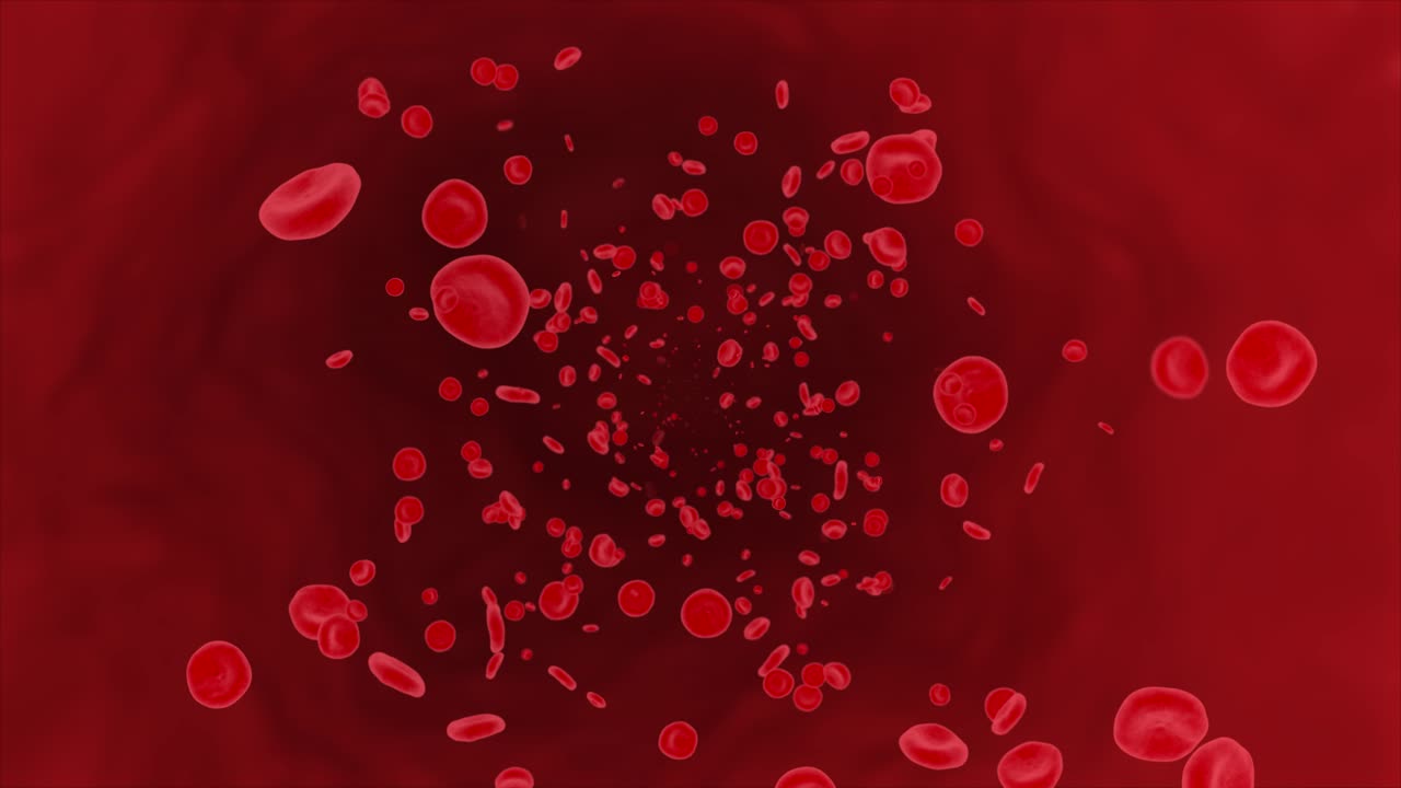 Abstract red blood cells scientific or medical or microbiological 3d erythrocyte anatomy medical
