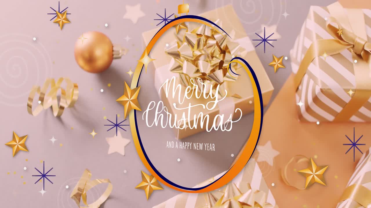 animación de felicitaciones de navidad texto sobre decoraciones de navidad