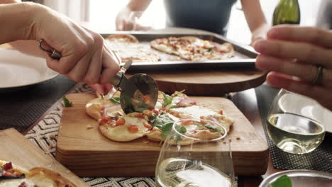 we never say no to pizza and wine!