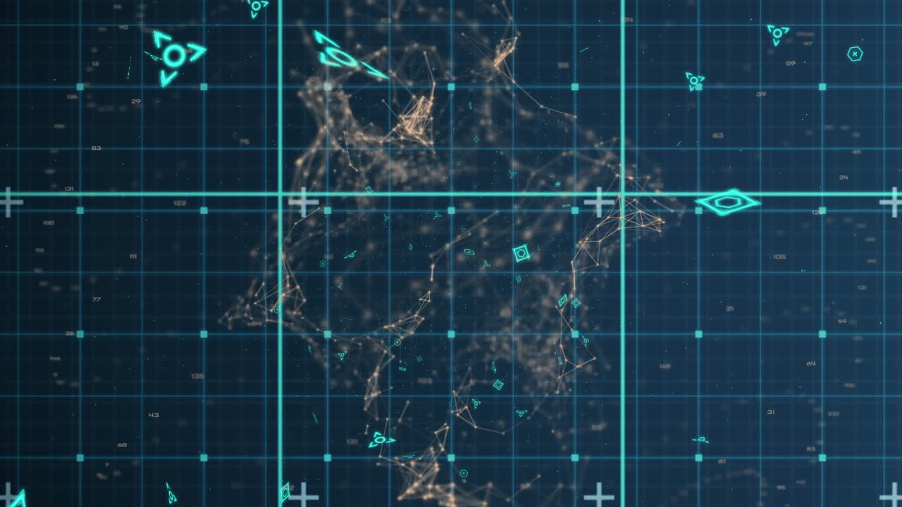 formas futuristas y patrones cuadrados