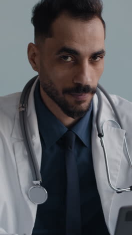 a doctor in a lab coat