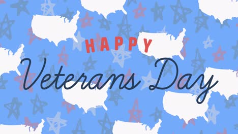 Animation-of-veterans-day-text-over-multiple-stars