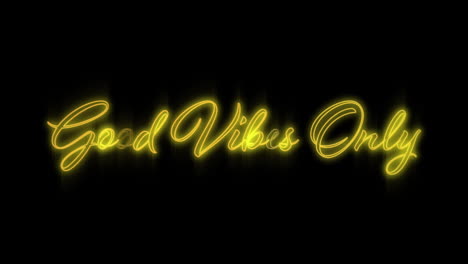 emerging yellow good vibes only neon billboard