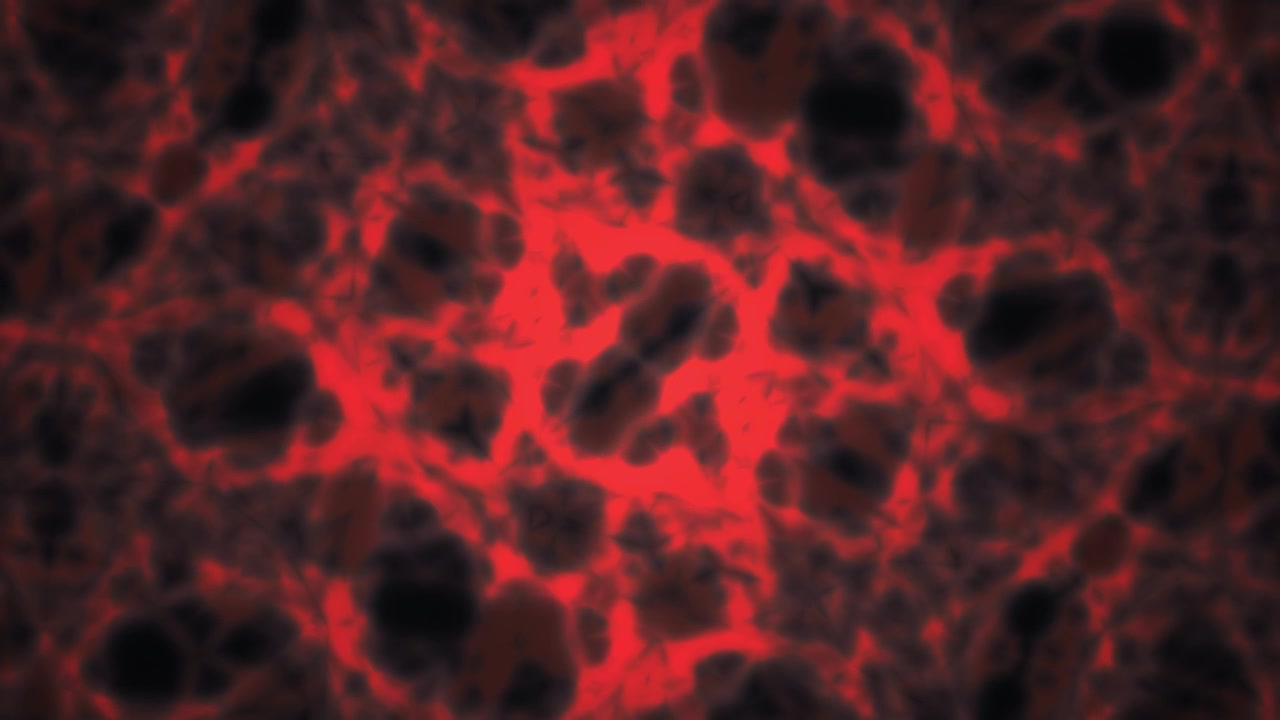 Trasformazione Dinamica di un Motivo Geometrico Rosso e Nero