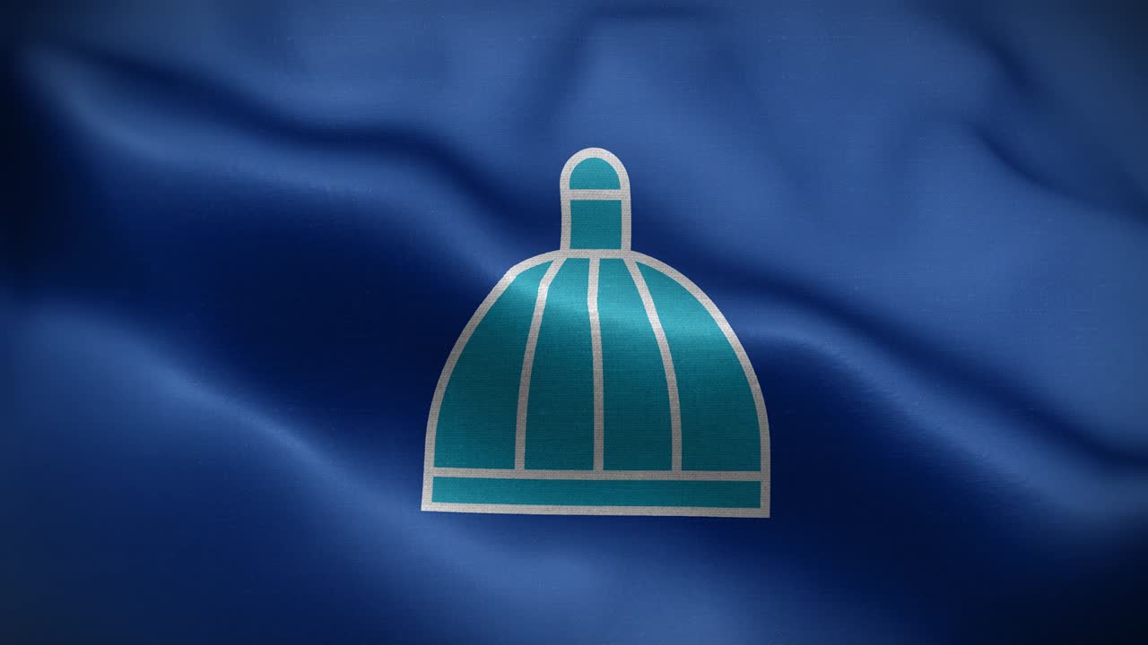 durban, sudáfrica bandera de bucle de fondo 4k