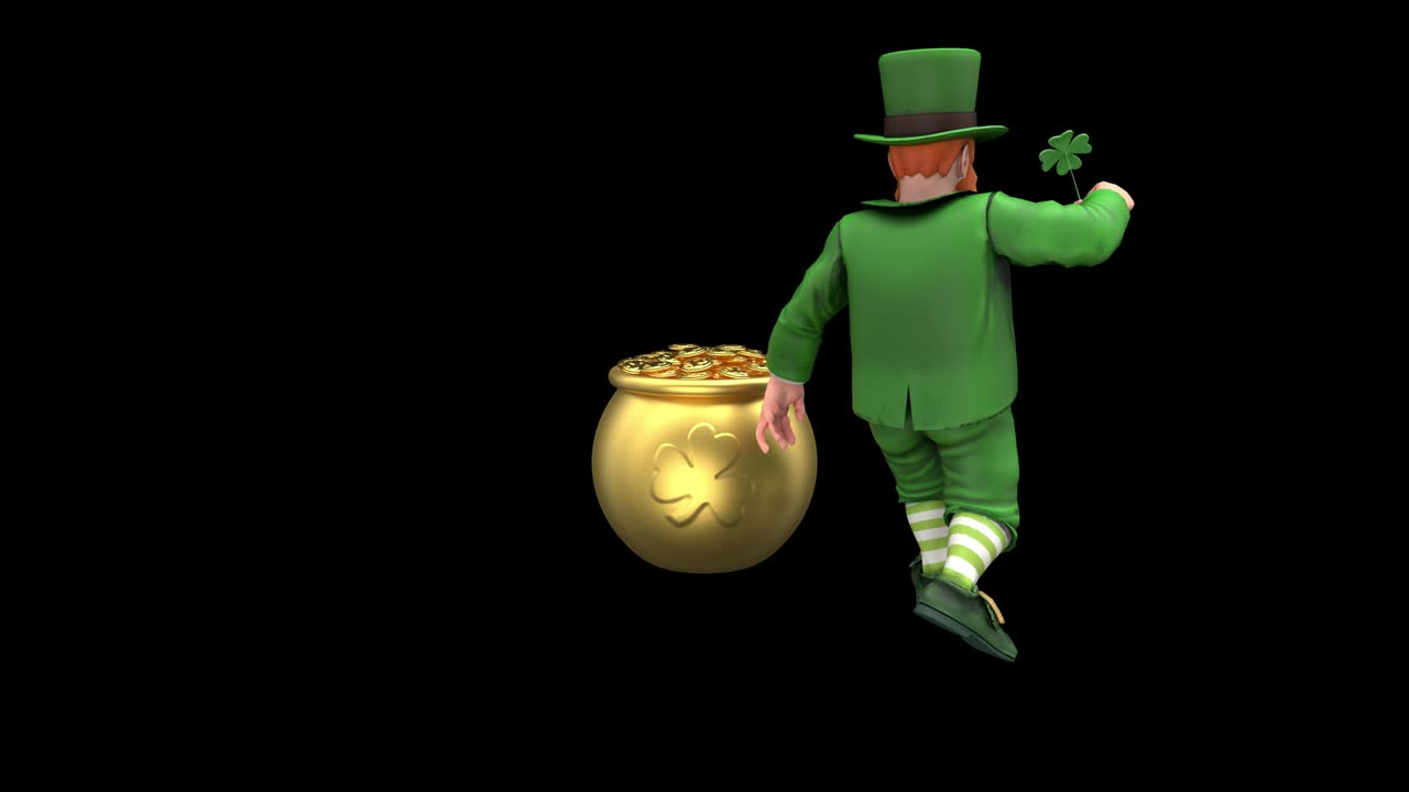 Moedas de Ouro do Pote de Leprechaun em Loop