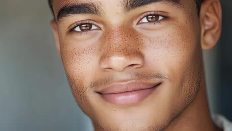 close-up portrait of a young man