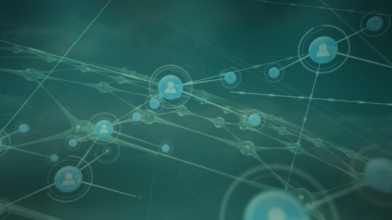 animación de formas a través de una red de conexiones