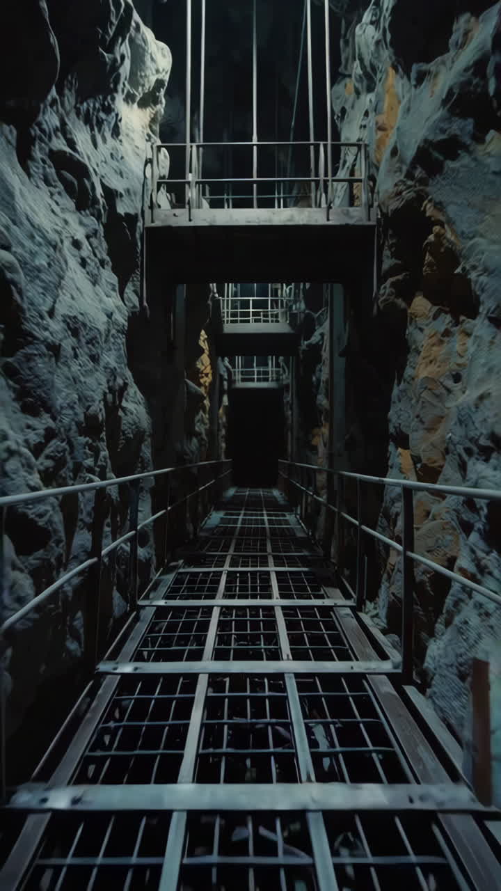 Dark Underground Tunnel Pathway