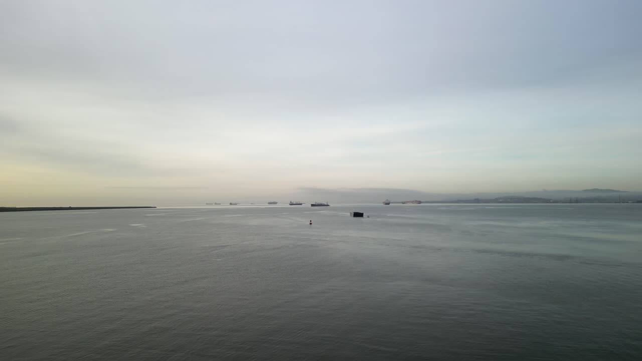 Drone footage highlights the Port of Oakland’s active harbor, where trade and industry thrive.