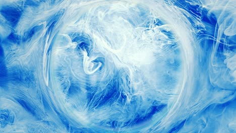 ink water swirl oracle crystal ball blue white