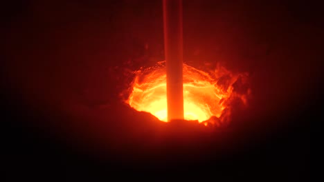 molten metal in a furnace