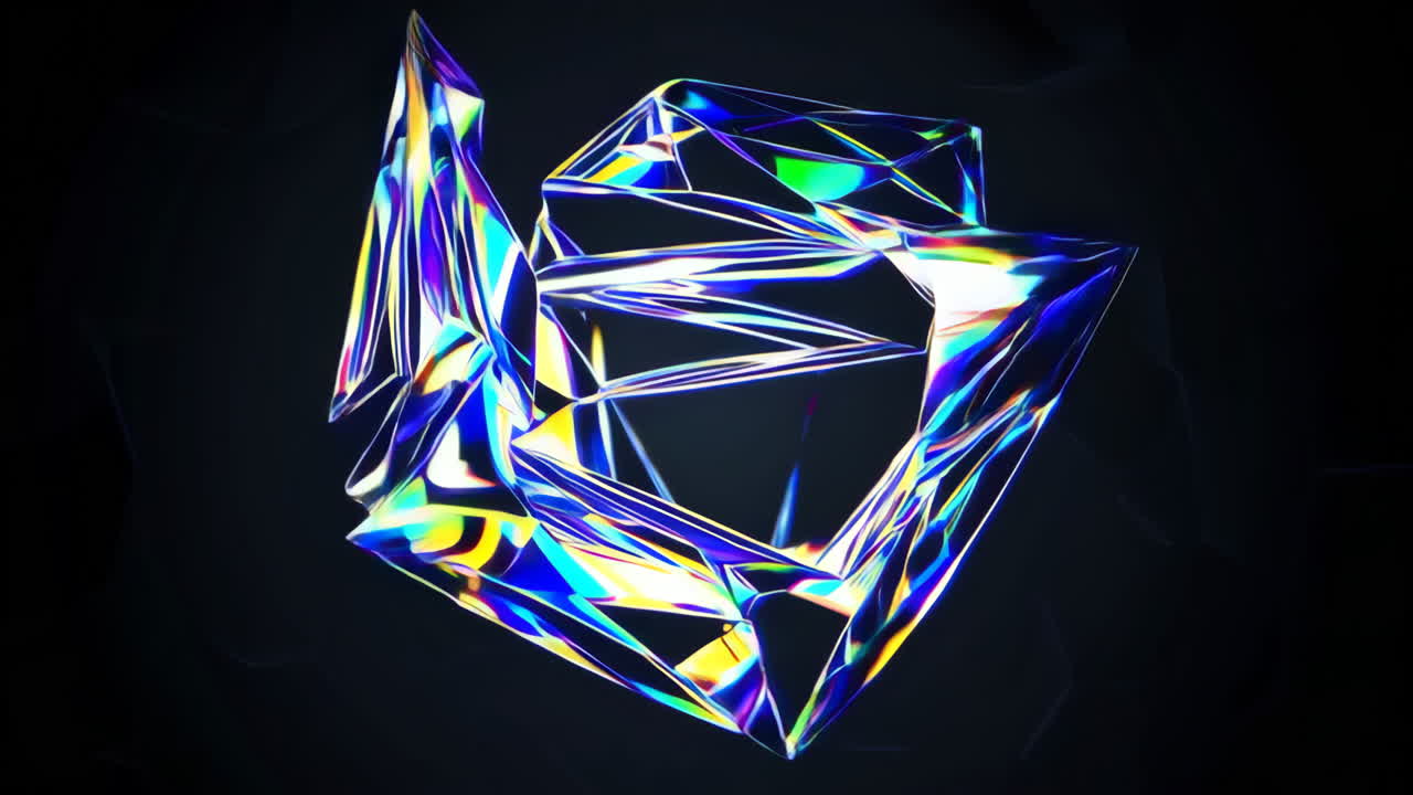 추상적인 iridescent 기하학적 모양