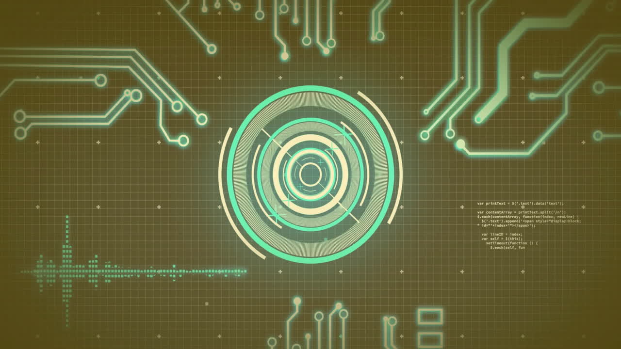 Animation of data processing and scope scanning over connections