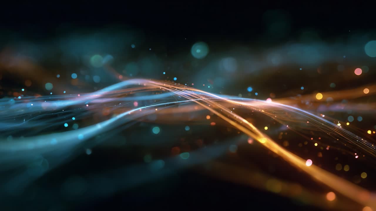 Mesmerizing Flow of Light and Color: A Journey Through Dynamic Waves of Vibrant Energy and Soft Glows in an Abstract Visual Experience