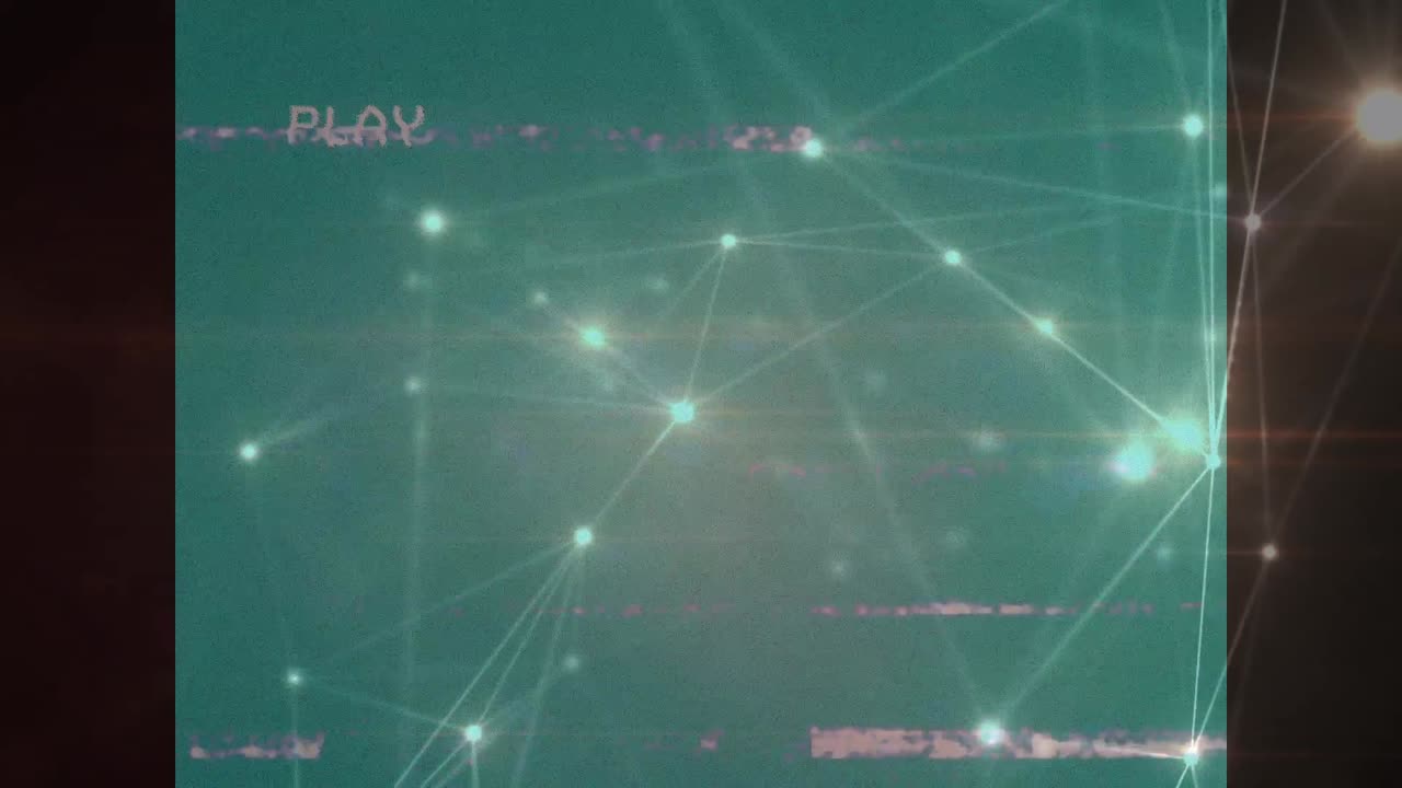 데이터 처리와 연결 네트워크의 화면에 디지털 인터페이스를 재생하는 애니메이션