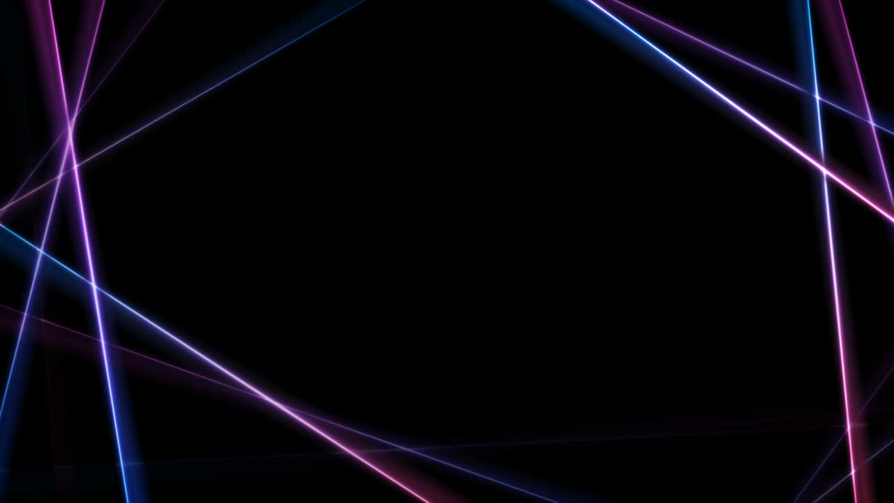 blue ultraviolet neon laser lines futuristic tech motion background ...