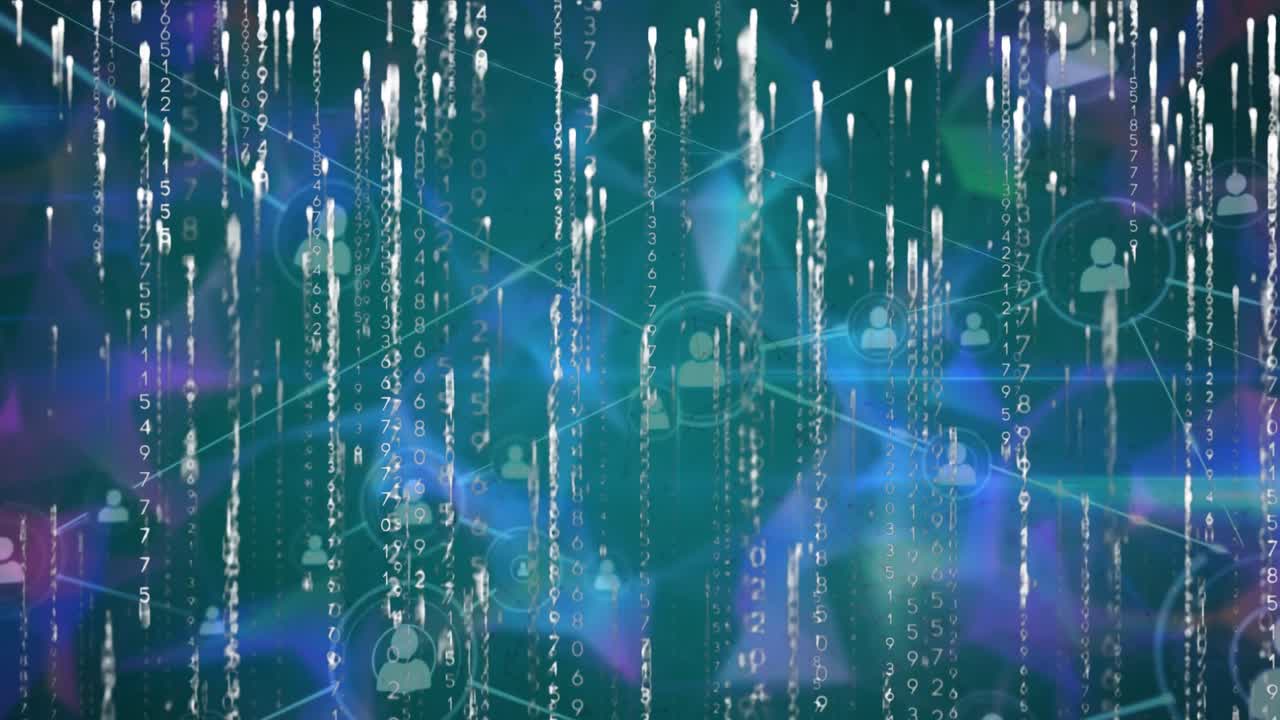 연결 네트워크를 통해 데이터 처리의 애니메이션