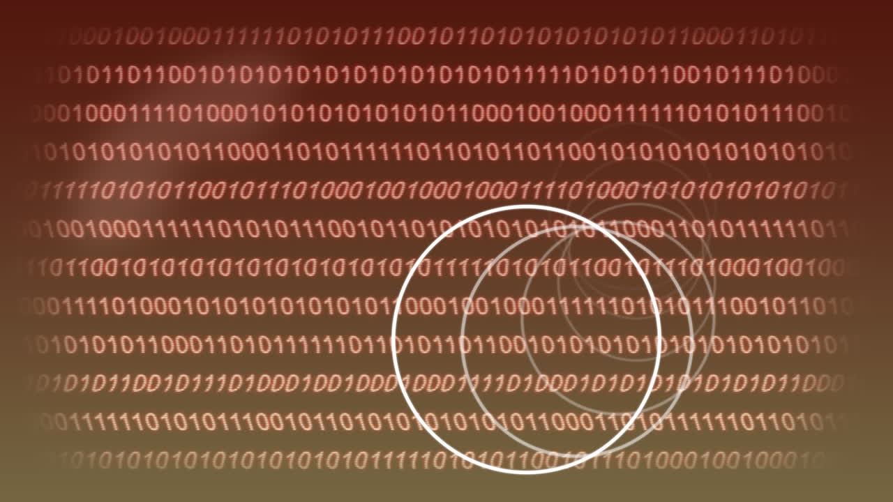 animación de círculos blancos sobre el procesamiento de datos