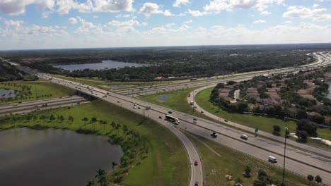 antena de dos carreteras que se cruzan en florida