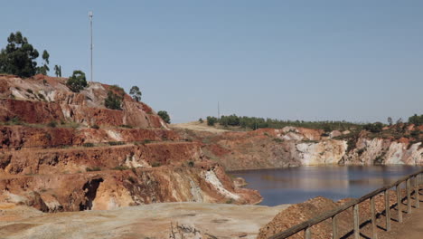 Industrial-runoff-at-abandonded-copper-mine-Sao-Domingo-in-Portugal