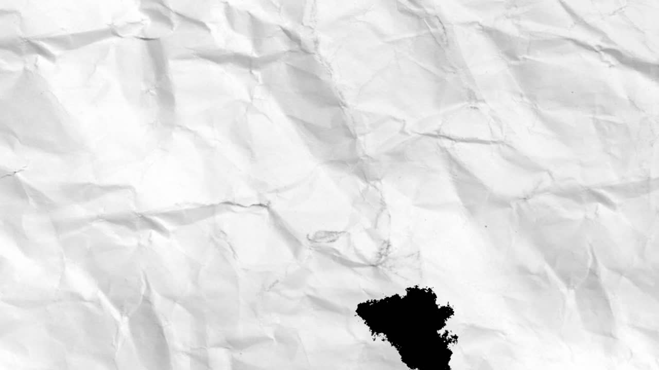 Crumpled White Paper Transition Overlay