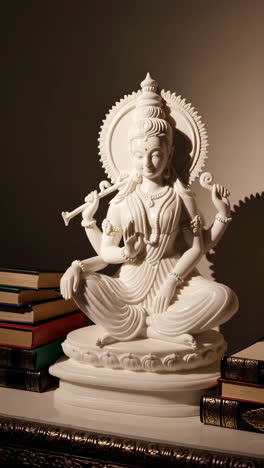 white statue of a hindu goddess