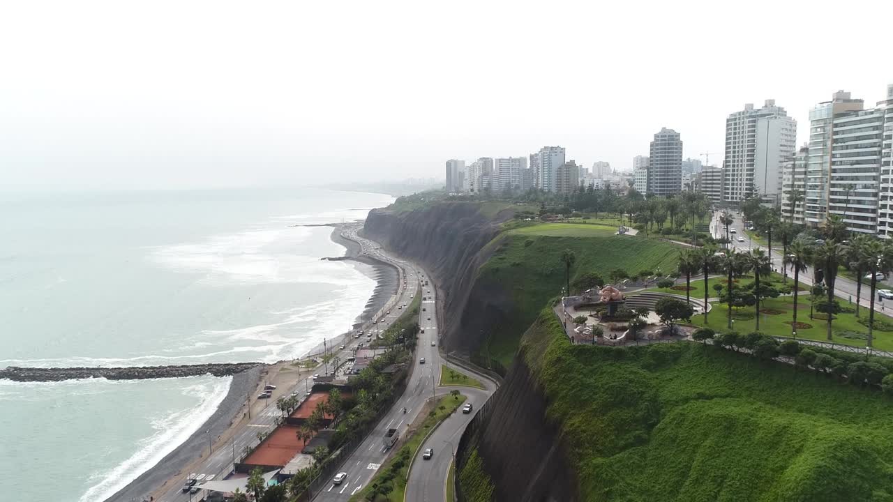 Rekaman Udara Malecon de Miraflores selama Karantina