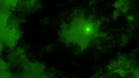fondo espacial de la nebulosa verde