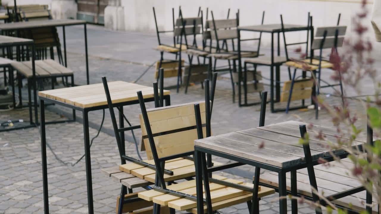 Empty Outdoor Cafe Patio