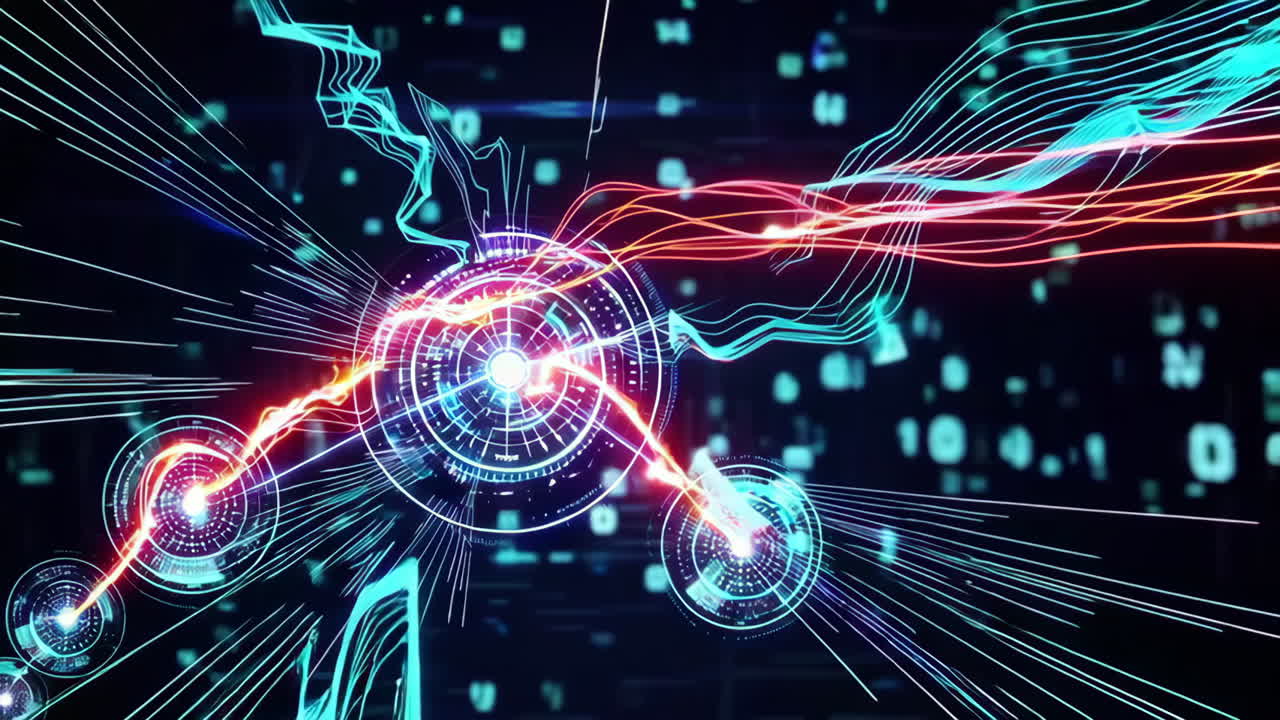 Abstract Futuristic Technology Visualization