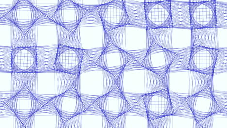 patrón de línea ondulada azul y blanca abstracto sobre fondo blanco