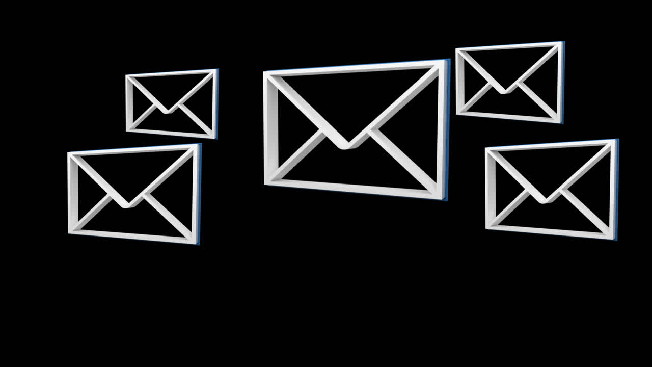 iconos de sobres de mensajes 4k