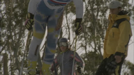 alpine skier running a downhill course 12