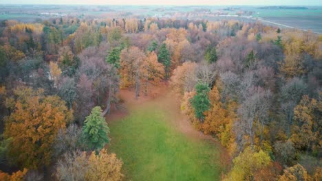 eleja manor park and tea house in autumn