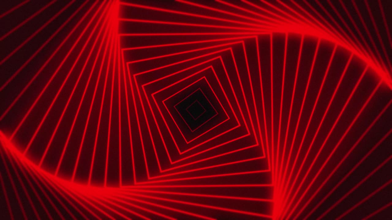 Red Retro Background Abstract Glowing Futuristic Corridor Poligon Grid Wireframe Tunnel MotionEndless  Waves Seamless Loop 4K Resolution. Cyberpunk Geometric Fluorescent Ultraviolet Light